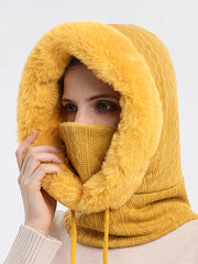 Multifunktionaler Hoodie mit Kordelzug – Gelb