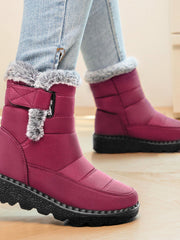 Grimara | Damen Winterstiefel Wasserdicht Warm – Rot