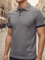 Lennart | Herren Kurzarm Poloshirt Regular Fit – Dunkelgrau