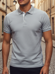 Lennart | Herren Kurzarm Poloshirt Regular Fit – HellGrau