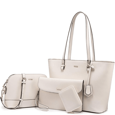 3-teilige Lederhandtasche & Schultertaschen-Set