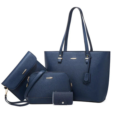 3-teilige Lederhandtasche & Schultertaschen-Set