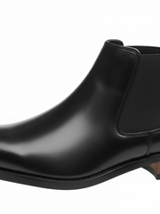 Herren Stiefeletten mit elastischen Seiteneinsätzen und Zuglaschen – Schwarz