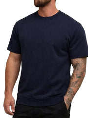Herren-T-Shirt mit Rundhalsausschnitt und kurzen Ärmeln – Marine