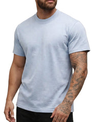Herren-T-Shirt mit Rundhalsausschnitt und kurzen Ärmeln – Blau