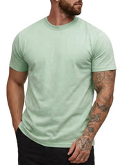 Herren-T-Shirt mit Rundhalsausschnitt und kurzen Ärmeln – Minzgrün