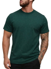 Herren-T-Shirt mit Rundhalsausschnitt und kurzen Ärmeln – Grün