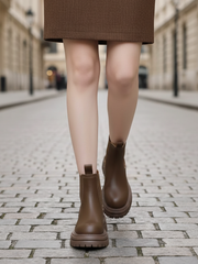 Nelly | Goldbraun Stiefelette – schwarz