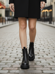 Nelly | Goldbraun Stiefelette – black