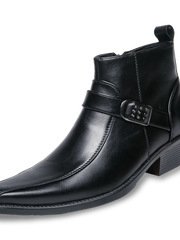 Klassische Leder-Herrenstiefel - Felix – Schwarz