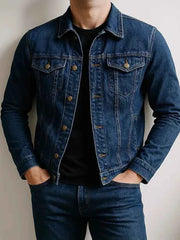Jeansjacke Herren – Marineblau