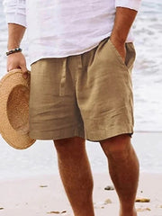 Kaspar | Herren Kordelzug Shorts Bermuda – Khaki