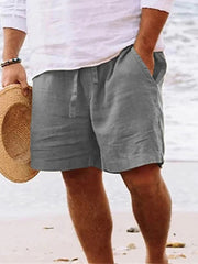Kaspar | Herren Kordelzug Shorts Bermuda – Hellgrau