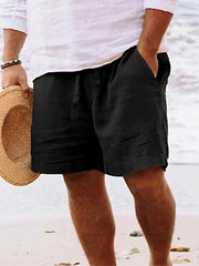 Kaspar | Herren Kordelzug Shorts Bermuda – Schwarz