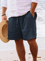 Kaspar | Herren Kordelzug Shorts Bermuda – Marineblau