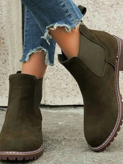klassische Chelsea Boots – Grün