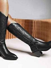 Klassische Cowboystiefel – Schwarz
