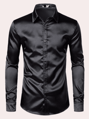 Langarmshirt Herren Slim Fit – Schwarz