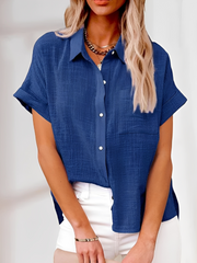 Laurice - Leichte Sommerbluse für Damen – Blau