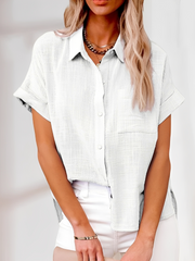 Laurice - Leichte Sommerbluse für Damen – Weiß