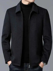 Lässige Reversjacke Für Herren – Schwarz