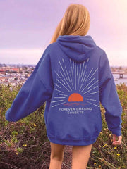 Lässiger Oversize Hoodie – Blau