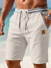 Leandro | Herren Casual Shorts mit Kordelzug – Weiß
