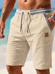 Leandro | Herren Casual Shorts mit Kordelzug – Beige