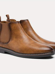 Leandro | Herren Chelsea Stiefeletten Slip-On – Braun