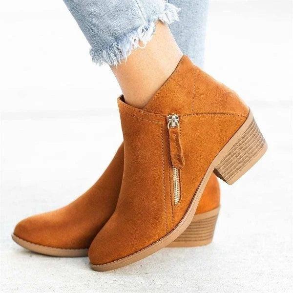 Lederstiefel mit reißverschluss für damen
