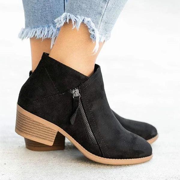 Lederstiefel mit reißverschluss für damen