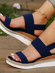 Emilia | Damen Orthopädische Kreuzriemen Plattform Sandalen – Blau