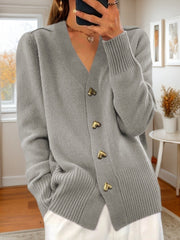 Zenaïde - superweiche Strickjacke – Grau