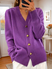 Zenaïde - superweiche Strickjacke – Lila
