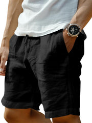 Malte | Herren Casual Shorts mit Lockere Passform und Kordelzug – Schwarz
