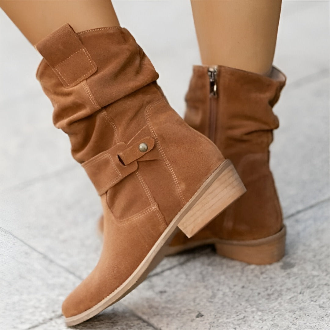 Elegante kunstleder-stiefeletten für frauen