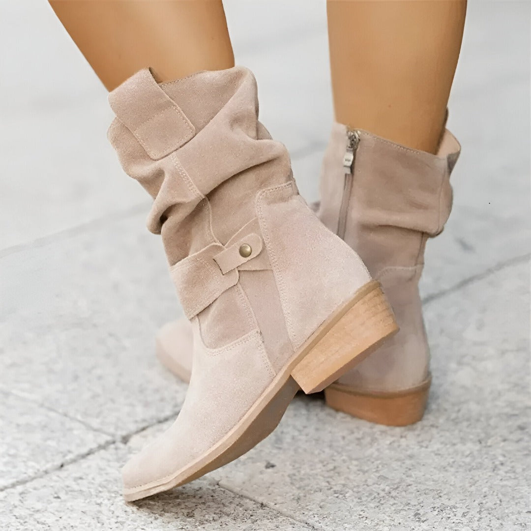 Elegante kunstleder-stiefeletten für frauen