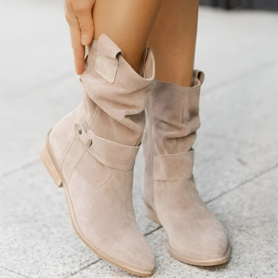 Elegante kunstleder-stiefeletten für frauen