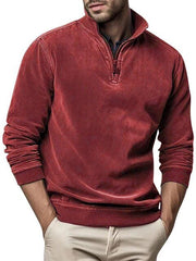 Pullover Herren mit Stehkragen – Rot