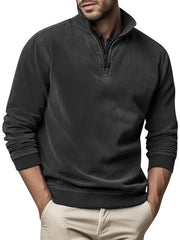 Pullover Herren mit Stehkragen – Schwarz