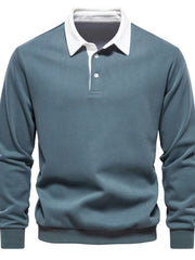 Pullover Herren Regular Fit mit Polokragen – Grün