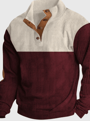 Pullover Herren Stehkragen Regular Fit – Rot