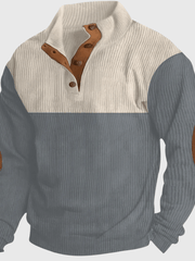 Pullover Herren Stehkragen Regular Fit – Grau