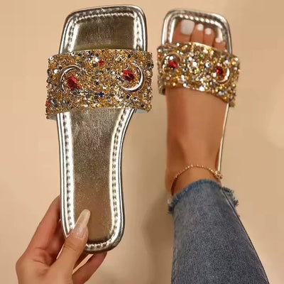Strassbesetzte sandalen für frauen