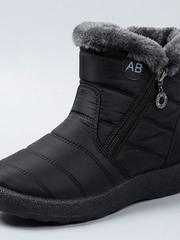 Ragnborg | Damen Wasserdichte Winterstiefel Stiefeletten – Schwarz