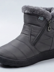 Ragnborg | Damen Wasserdichte Winterstiefel Stiefeletten – Grau