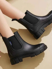 Regenstiefeletten Damen – Schwarz