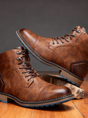 Schnürstiefel Herren Ankle Boot – Kastanienbraun