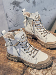 Sneaker-Boots Damen – Beige