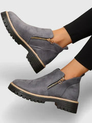 Lina | Damen Stiefel modern mit edlem Design – Grau